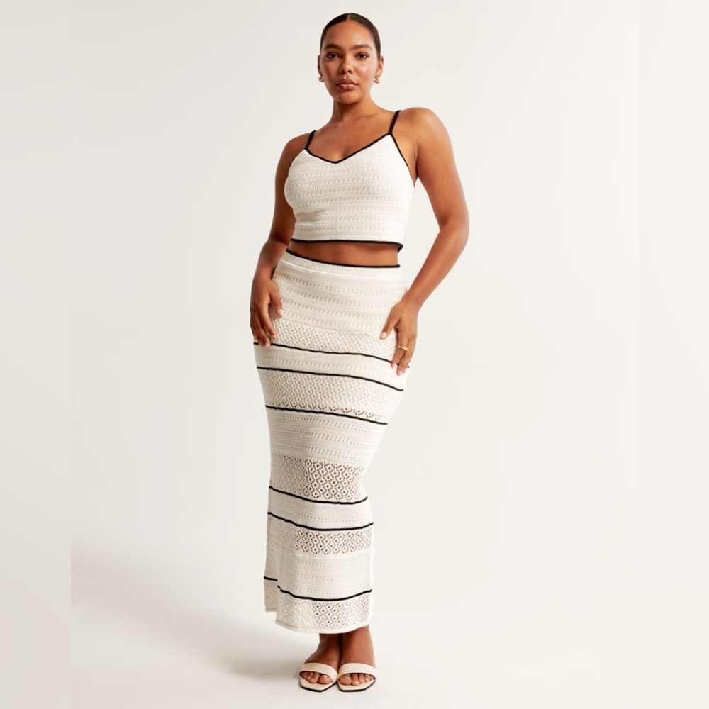 Abercrombie crochet top and skirt set